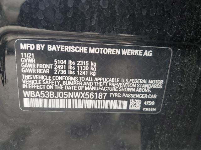 WBA53BJ05NWX56187 BMW 540 I