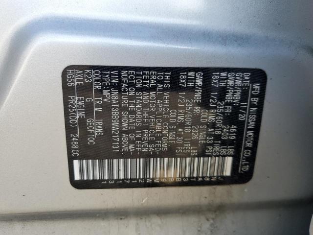 JN8AT3BB9MW217131 Nissan ROGUE SV