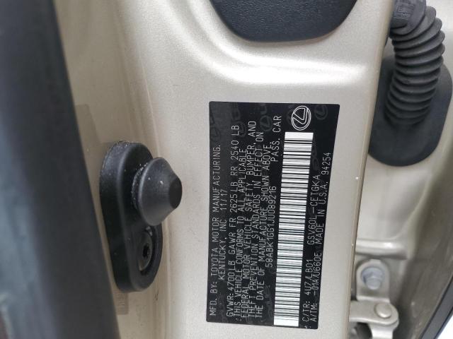58ABK1GG1JU089216 Lexus ES 350