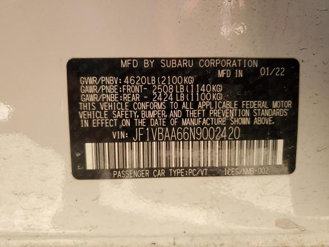 JF1VBAA66N9002420 Subaru WRX