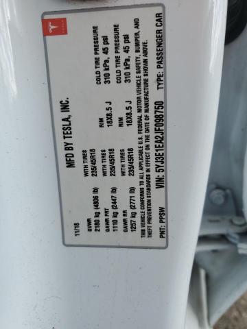 5YJ3E1EA2JF098750 Tesla MODEL 3