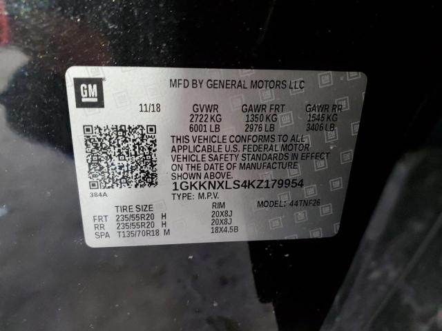 1GKKNXLS4KZ179954 GMC Acadia Denali