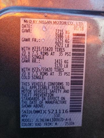 5N1DL0MM1JC521116 Infiniti QX60