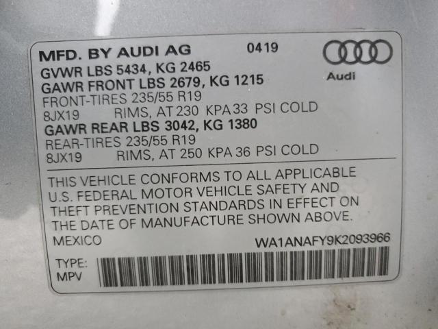WA1ANAFY9K2093966 Audi Q5 PREMIUM