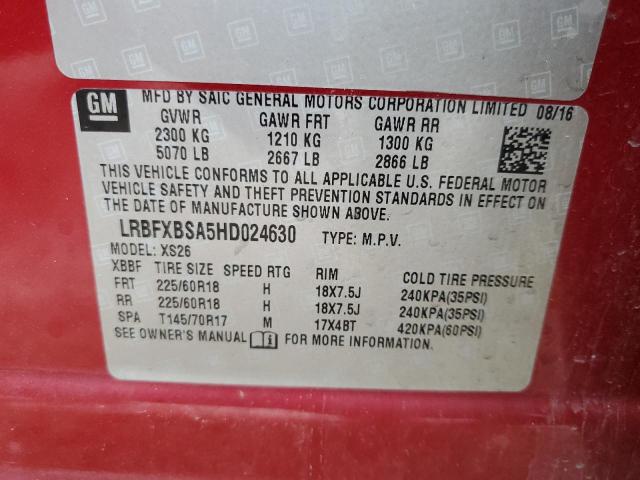 LRBFXBSA5HD024630 Buick Envision Essence