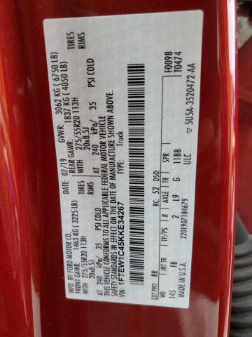 1FTEW1C45KKE34267 Ford F150 Supercrew