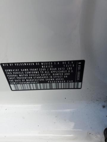 3VW217AU9GM038637 Volkswagen GOLF S/SE