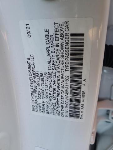 1HGCV1F48MA111802 Honda Accord Sport Se