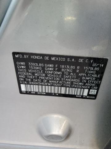 3HGGK5H53FM719207 Honda FIT LX
