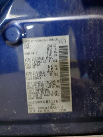 5N1ET2MV4JC831365 Nissan Rogue Sv Hybrid