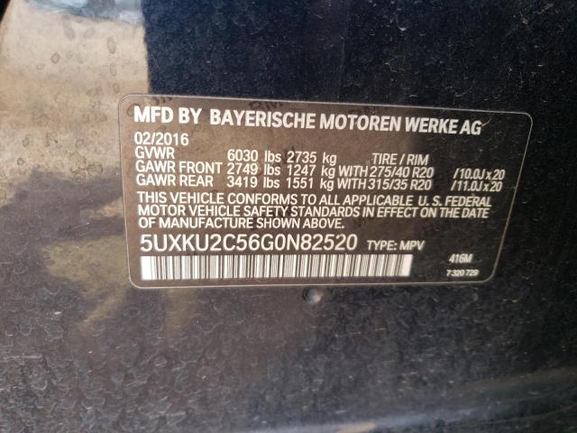 5UXKU2C56G0N82520 BMW X6 XDRIVE3
