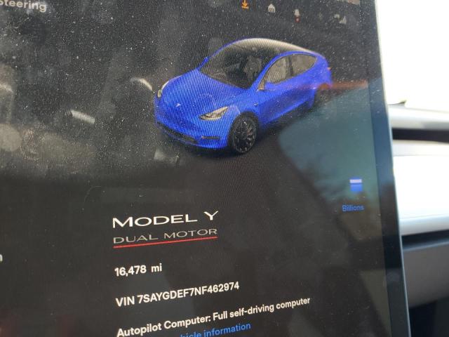 7SAYGDEF7NF462974 Tesla Model Y