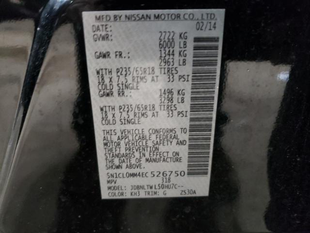5N1CL0MM4EC526750 Infiniti Qx60 Hybrid