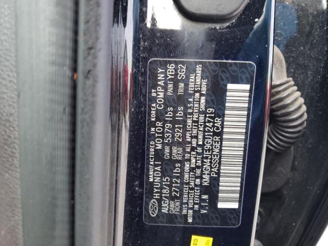 KMHGN4JE9GU124719 Hyundai Genesis 3.8l