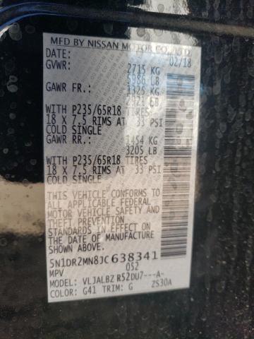 5N1DR2MN8JC638341 Nissan Pathfinder S