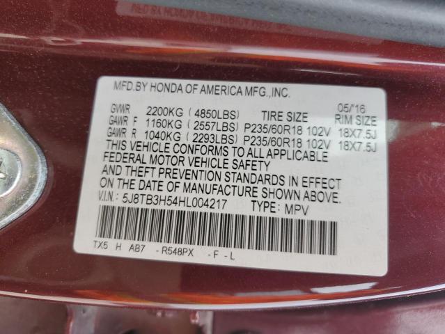 5J8TB3H54HL004217 Acura Rdx Technology