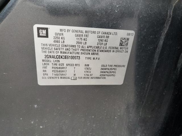 2GNALCEK3E6100073 Chevrolet EQUINOX LT