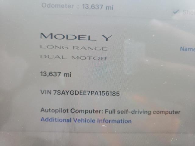 7SAYGDEE7PA156185 Tesla Model Y