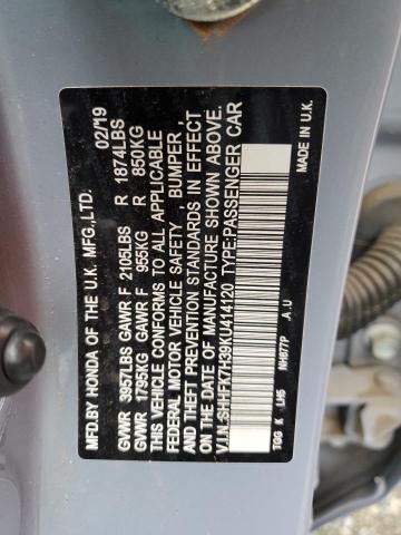 SHHFK7H39KU414120 Honda Civic Lx