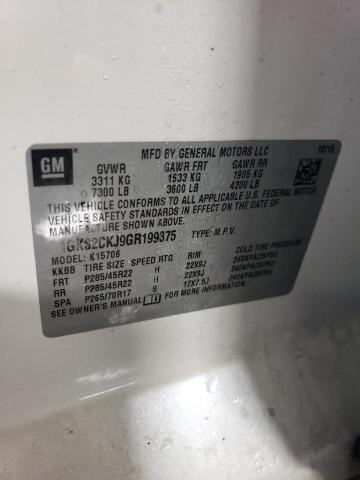 1GKS2CKJ9GR199375 GMC YUKON DENALI