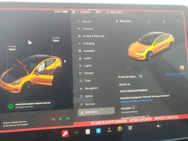 5YJ3E1EAXPF398500 Tesla MODEL 3