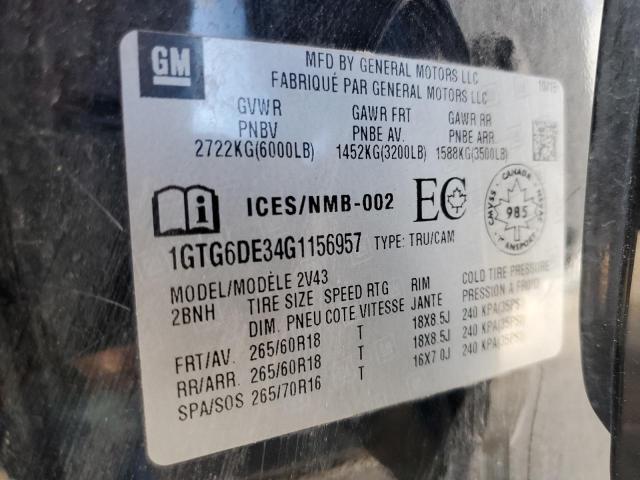 1GTG6DE34G1156957 GMC CANYON SLT