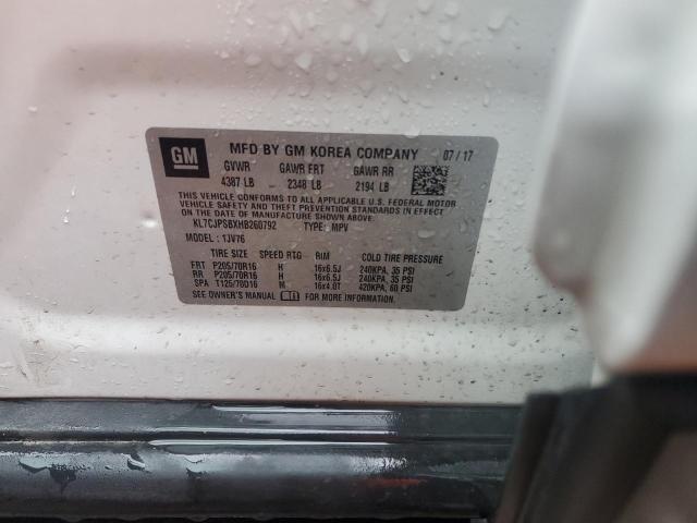KL7CJPSBXHB260792 Chevrolet TRAX 1LT