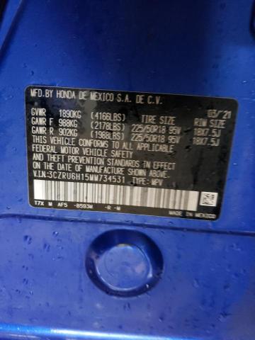 3CZRU6H15MM734531 Honda HR-V SPORT