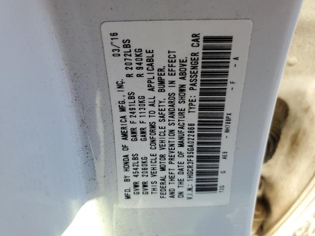 1HGCR3F95GA022866 Honda Accord Touring