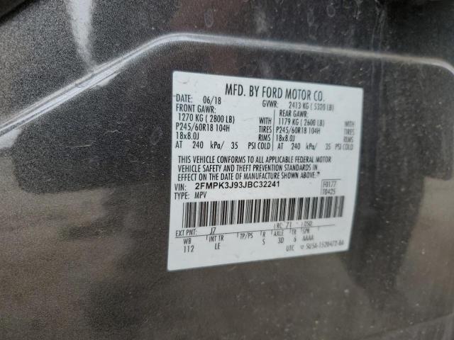 2FMPK3J93JBC32241 Ford EDGE SEL