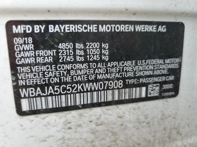 WBAJA5C52KWW07908 BMW 530 I
