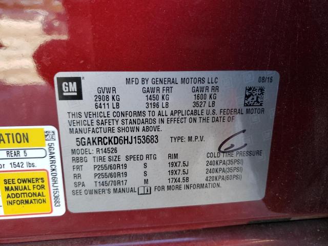 5GAKRCKD6HJ153683 Buick Enclave