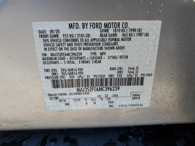 MAJ3S2FE6MC396239 Ford ECOSPORT S