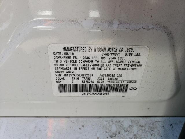 JN1EV7ARXLM252089 Infiniti Q50 PURE