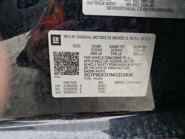 3GTP8DED7MG215838 GMC Sierra C1500 Slt