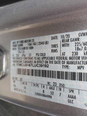 1FMCU0H67LUC39192 Ford ESCAPE SEL
