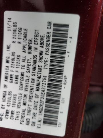 1HGCR2F30EA272759 Honda ACCORD LX