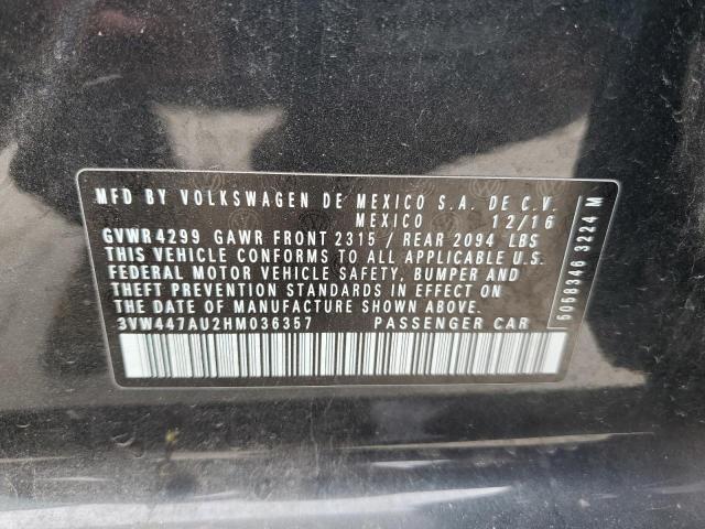 3VW447AU2HM036357 Volkswagen GTI S/SE
