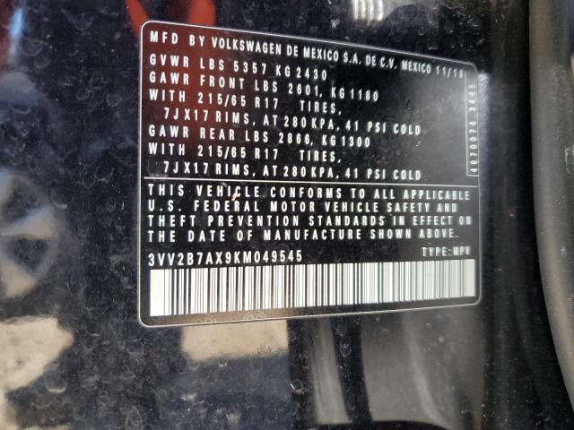 3VV2B7AX9KM049545 Volkswagen TIGUAN SE