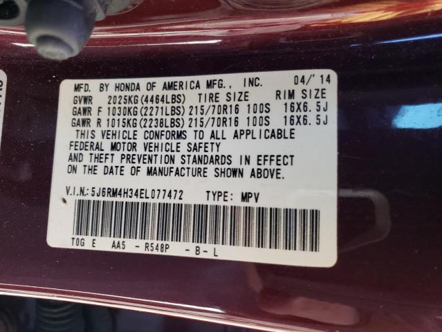 5J6RM4H34EL077472 Honda CR-V LX