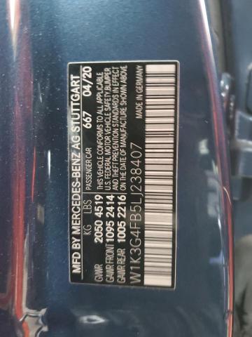 W1K3G4FB5LJ238407 Mercedes-Benz A 220 4matic