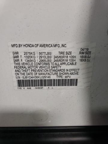 5J8YD4H36KL029146 Acura MDX