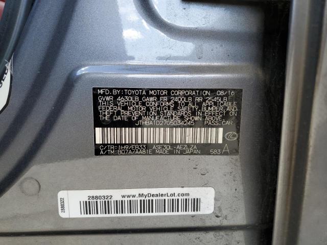JTHBA1D27G5034245 Lexus IS 200T