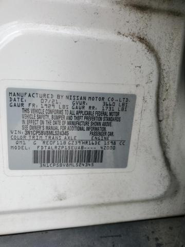 3N1CP5BV8ML524345 Nissan KICKS S