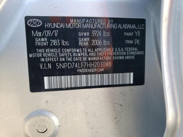 5NPD74LF7HH203048 Hyundai ELANTRA SE