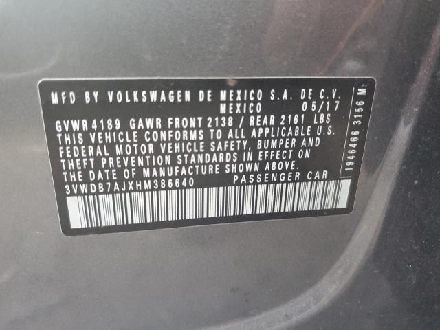 3VWDB7AJXHM386640 Volkswagen JETTA SE