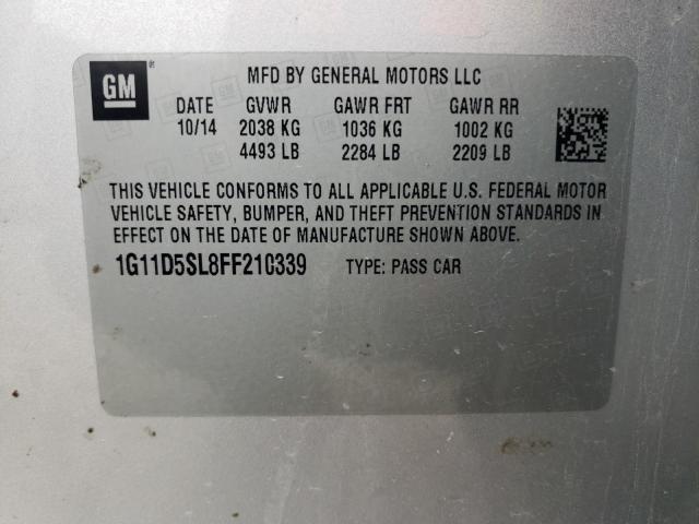 1G11D5SL8FF210339 Chevrolet MALIBU 2LT