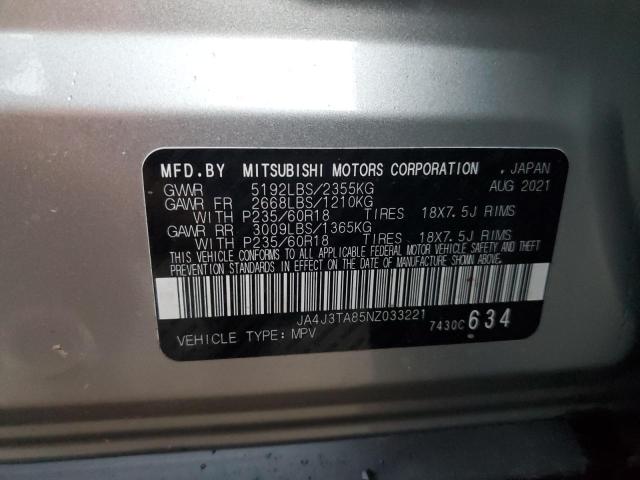 JA4J3TA85NZ033221 Mitsubishi Outlander Es