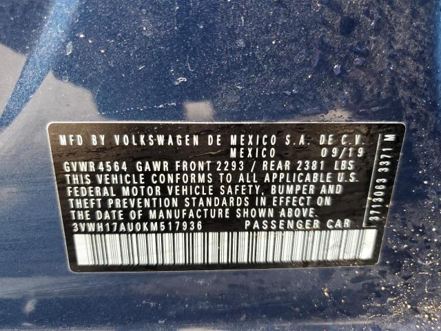 3VWH17AU0KM517936 Volkswagen Golf Alltrack S