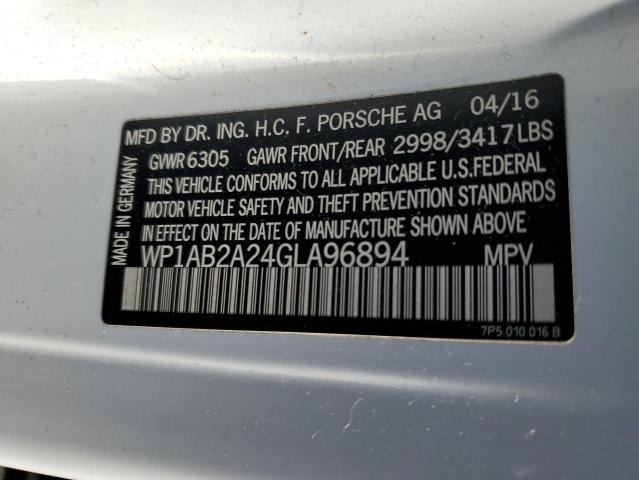 WP1AB2A24GLA96894 Porsche CAYENNE S